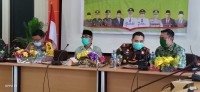 VidCon Bupati Kuansing / Walikota se-Riau Berlangsung di Ruang Multi Media Kantor Bupati